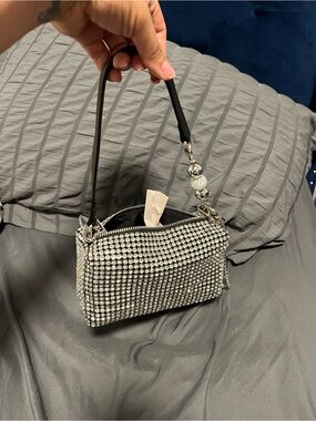 Otherwild Silver Crystal Mini Top-Handle Bag